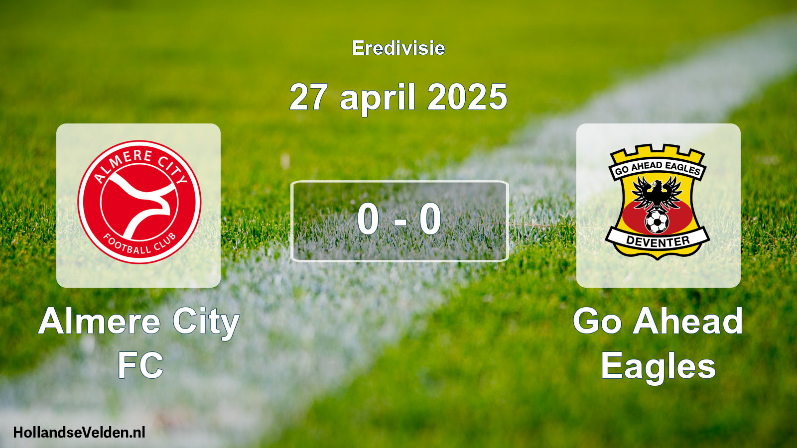 Gespeelde wedstrijd: Almere City FC - Go Ahead Eagles 0 - 0 (27 april 2025)