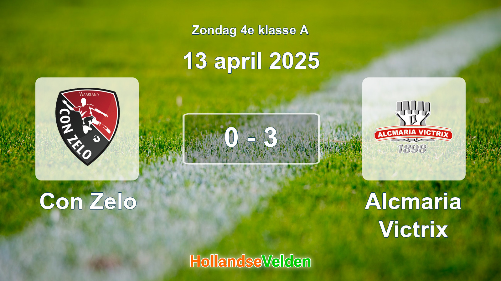Gespeelde wedstrijd: Con Zelo - Alcmaria Victrix 0 - 3 (13 april 2025)