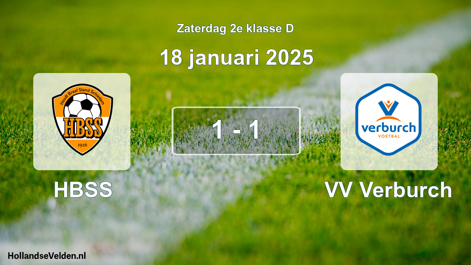 Gespeelde wedstrijd: HBSS - VV Verburch 1 - 1 (18 januari 2025)