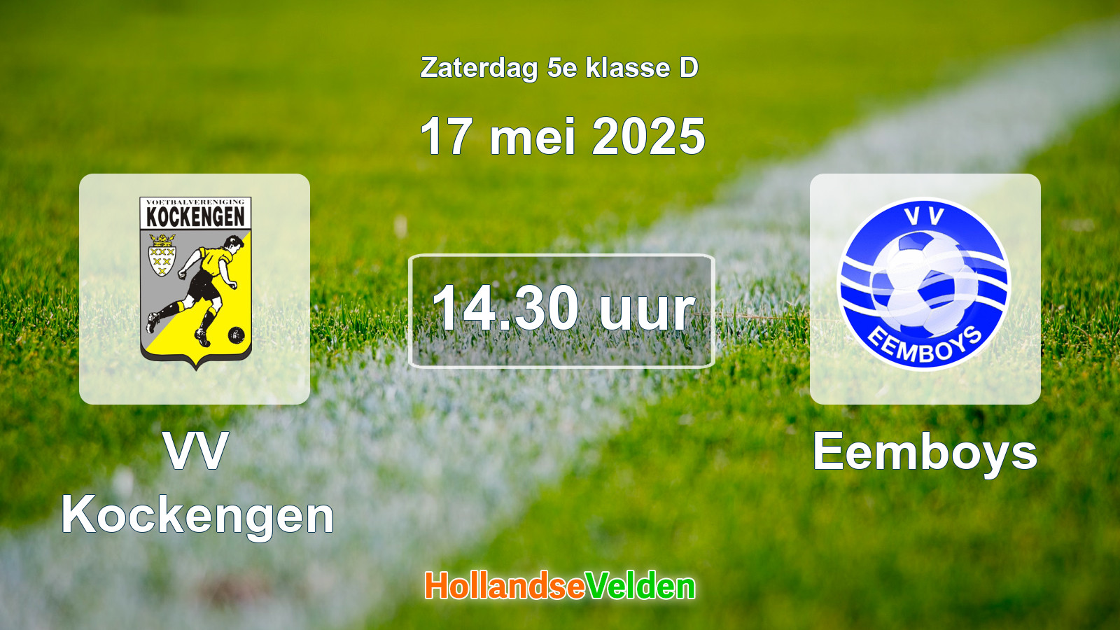 Geplande wedstrijd: VV Kockengen - Eemboys (17 mei 2025)