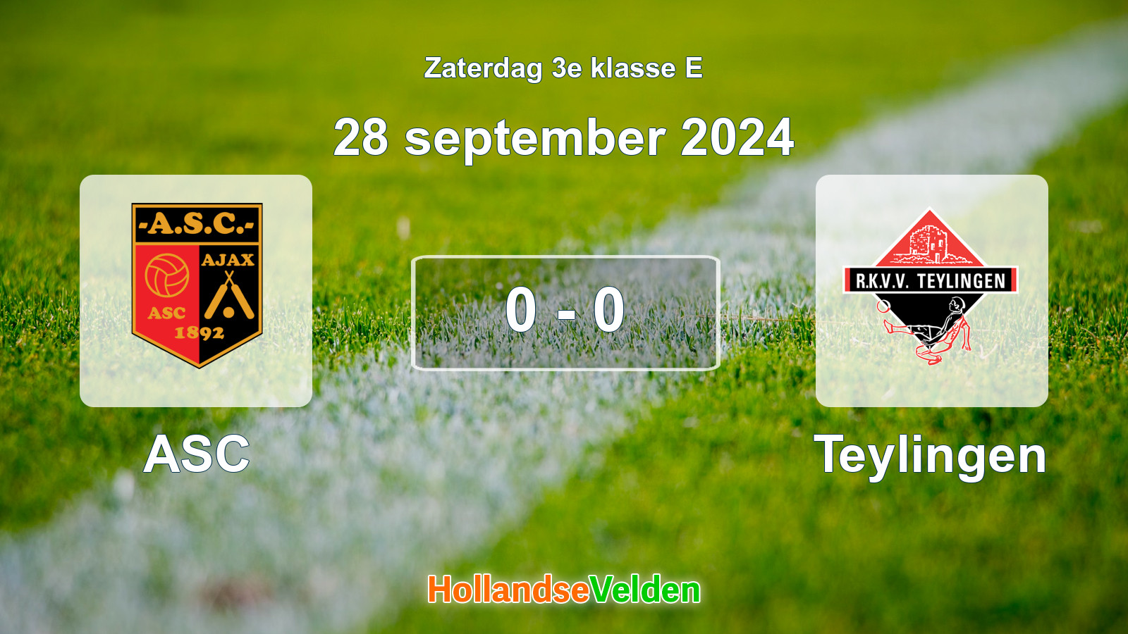 Gespeelde wedstrijd: ASC - Teylingen 0 - 0 (28 september 2024)