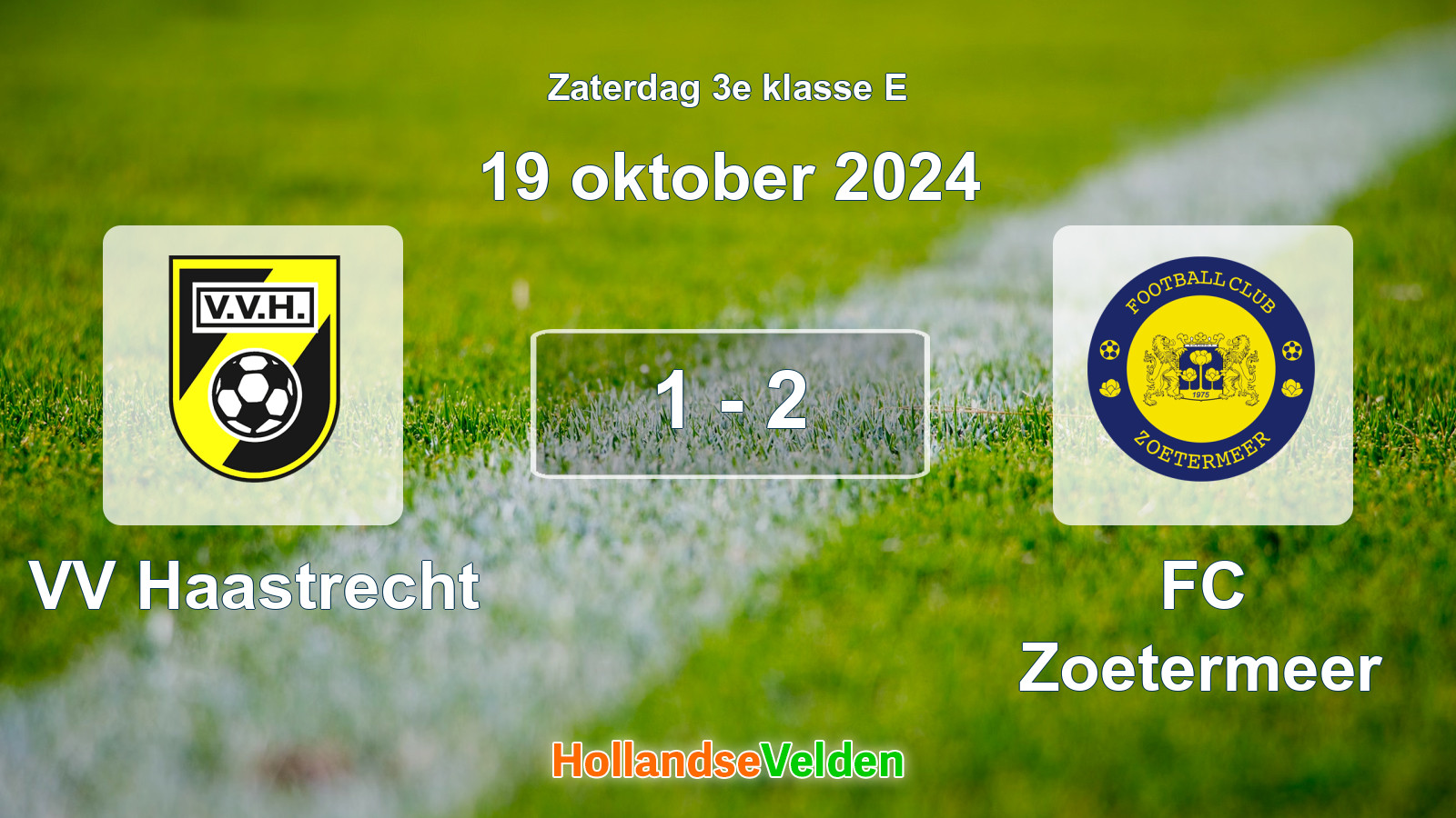Gespeelde wedstrijd: VV Haastrecht - FC Zoetermeer 1 - 2 (19 oktober 2024)