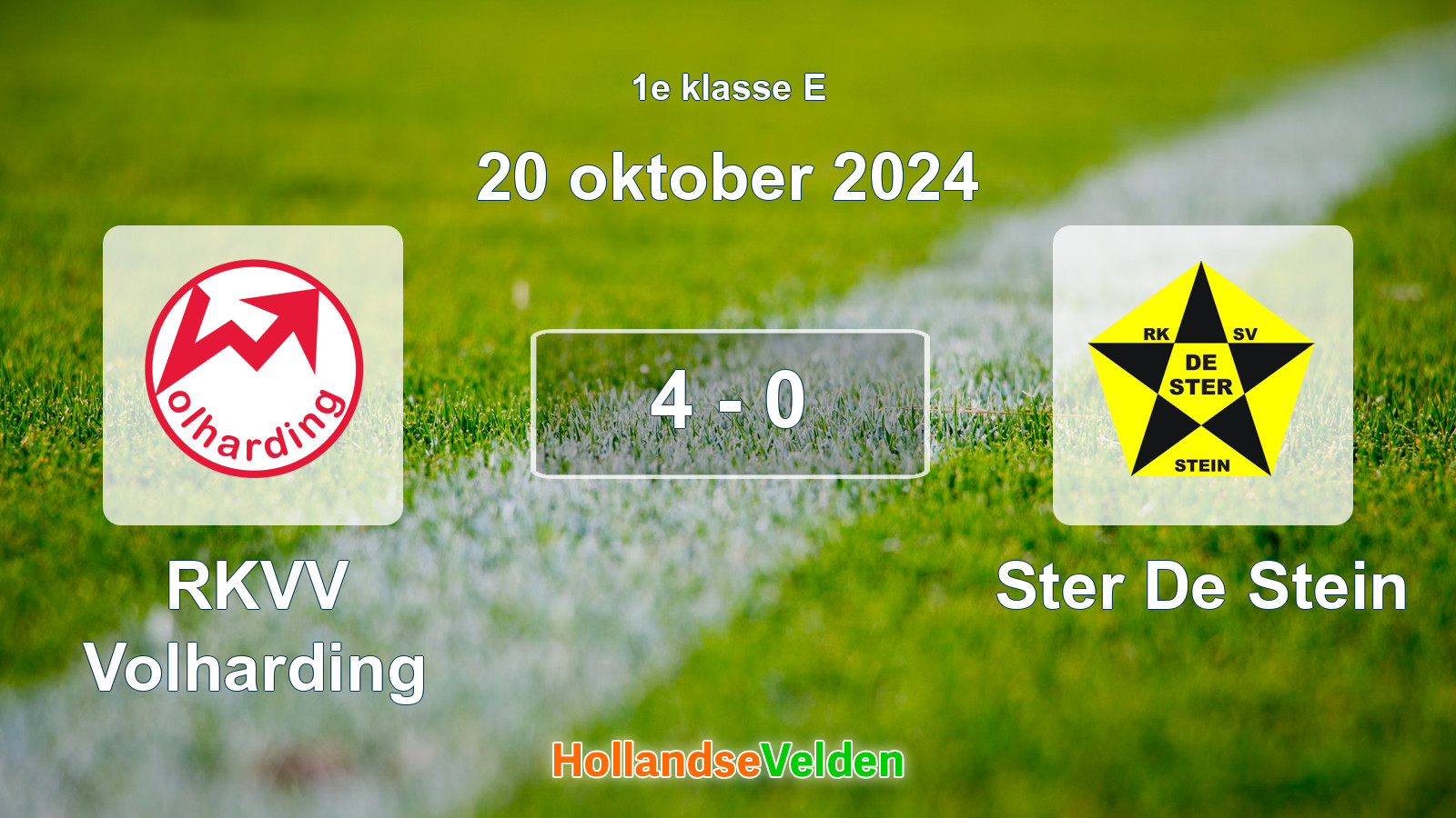 Gespeelde wedstrijd: RKVV Volharding - Ster De Stein 4 - 0 (20 oktober 2024)