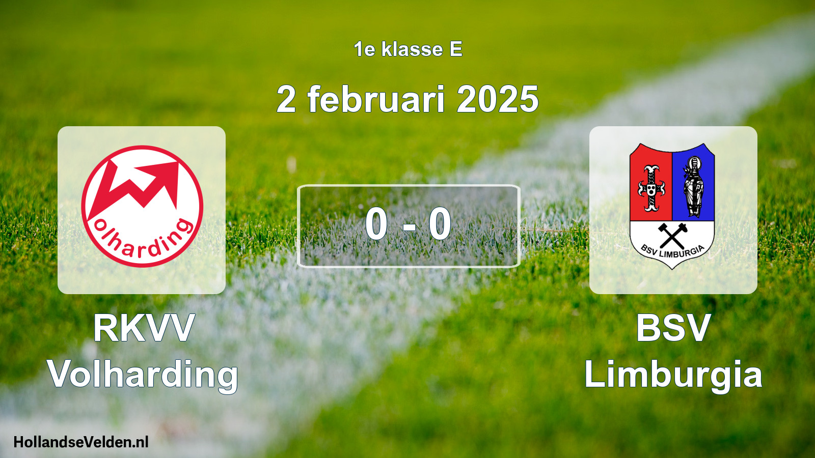 Gespeelde wedstrijd: RKVV Volharding - BSV Limburgia 0 - 0 (2 februari 2025)