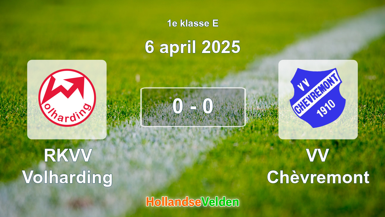 Gespeelde wedstrijd: RKVV Volharding - VV Chèvremont 0 - 0 (6 april 2025)