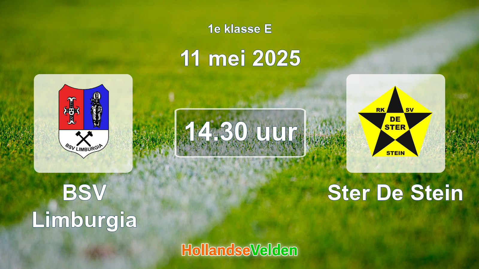 Geplande wedstrijd: BSV Limburgia - Ster De Stein (11 mei 2025)