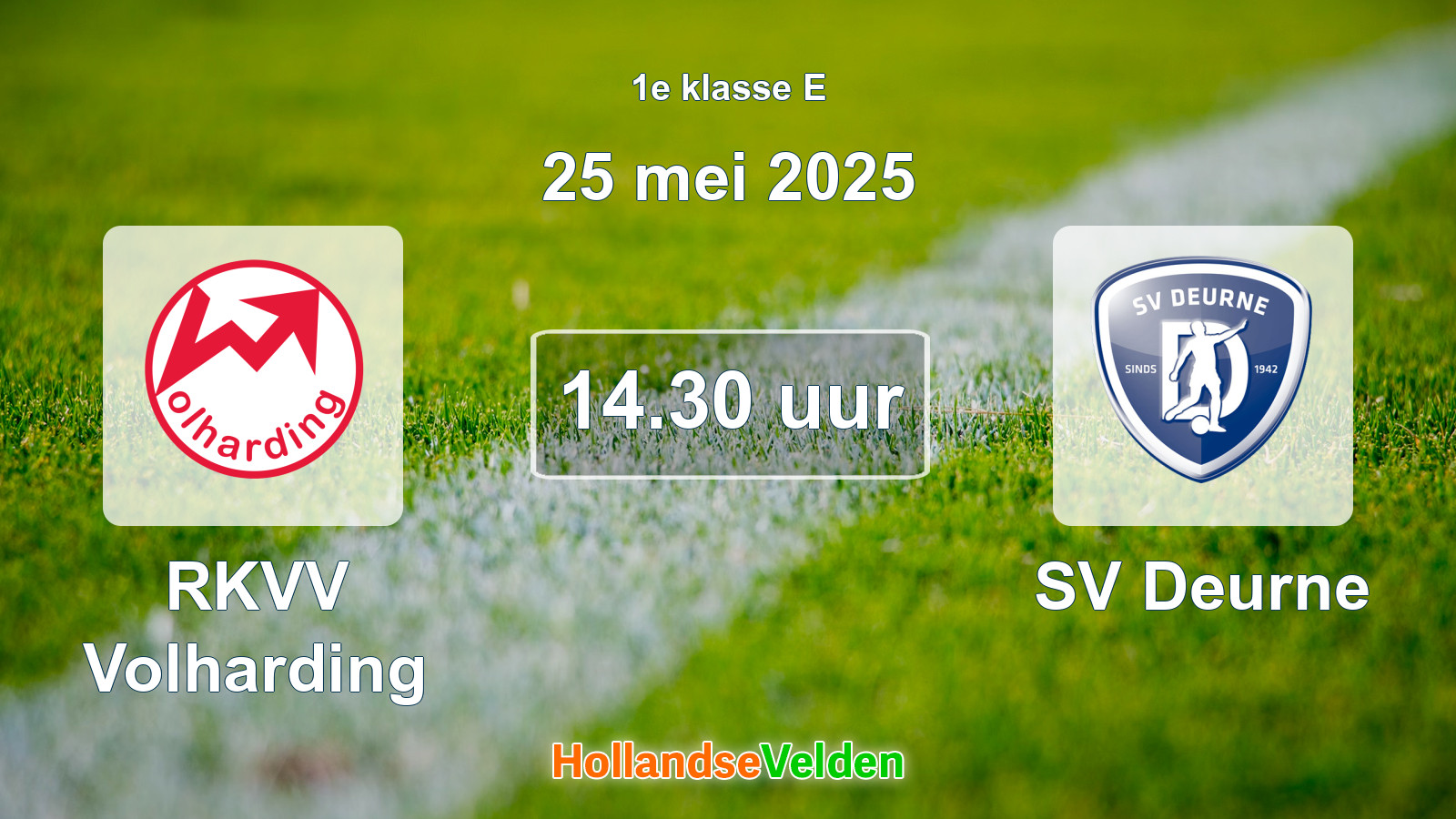Geplande wedstrijd: RKVV Volharding - SV Deurne (25 mei 2025)