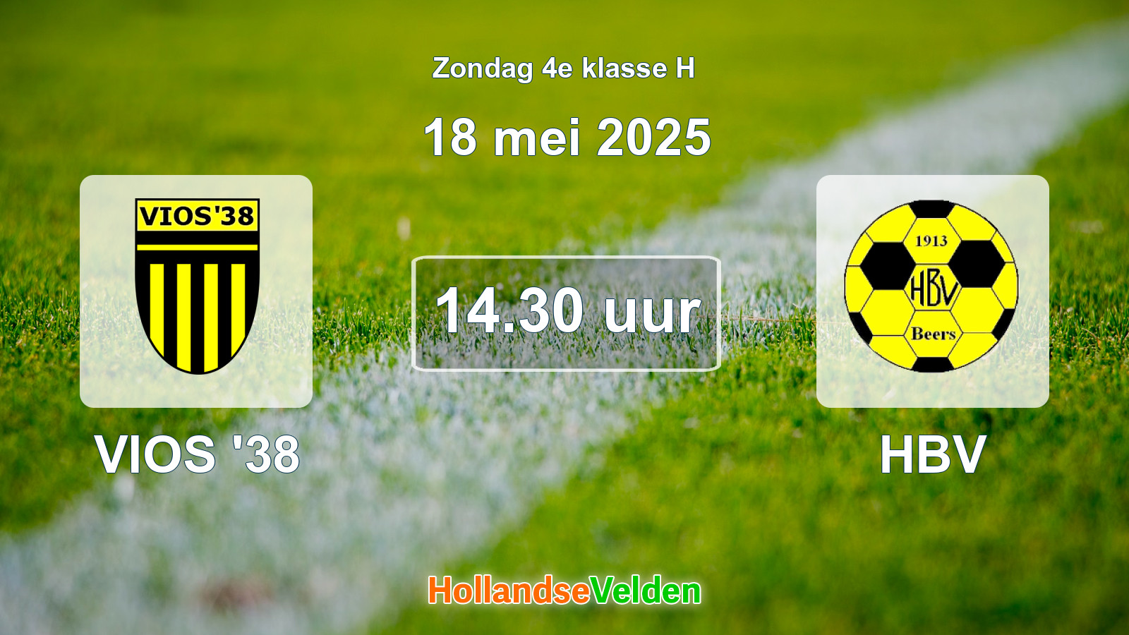 Geplande wedstrijd: VIOS '38 - HBV (18 mei 2025)