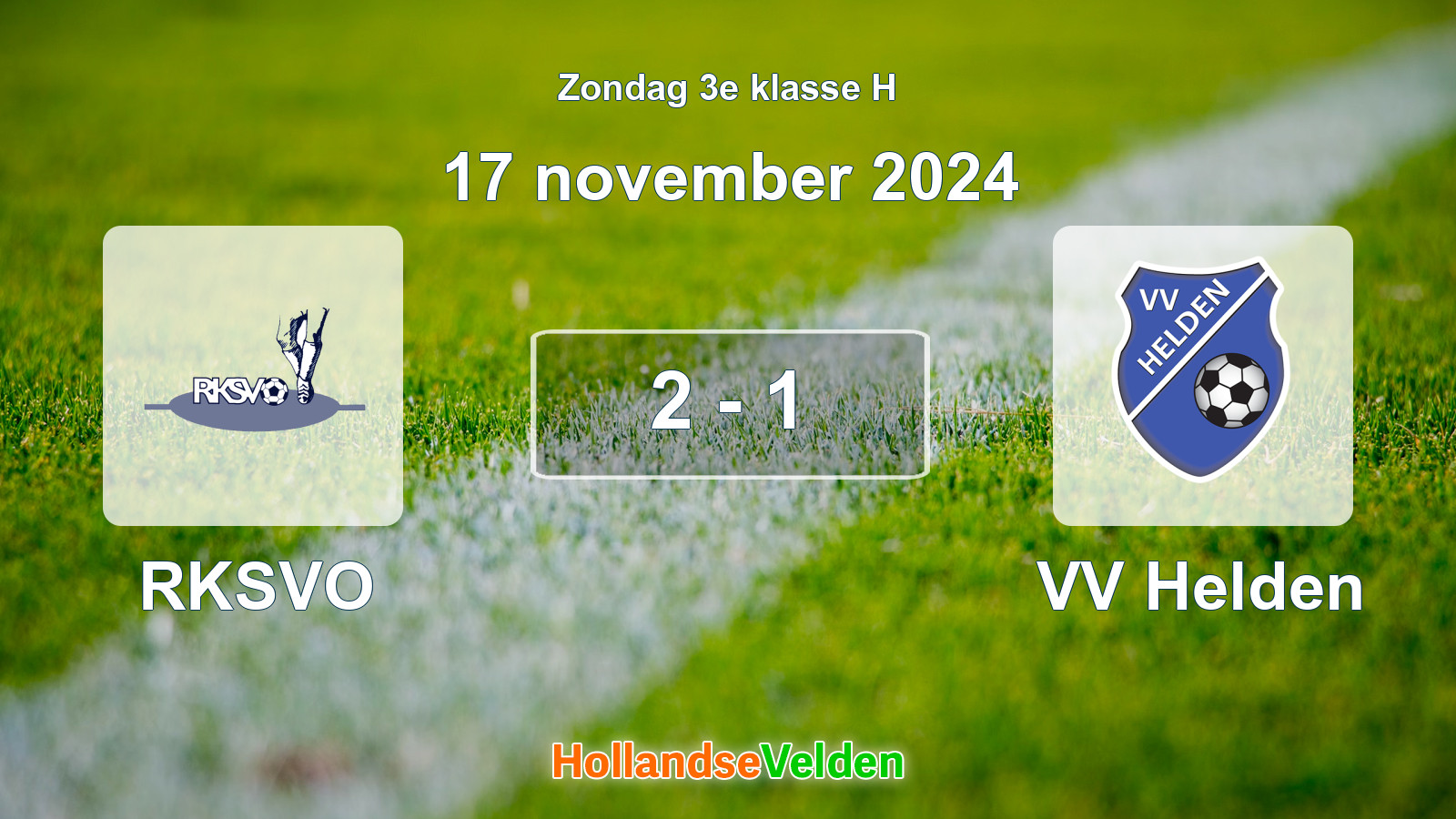 Gespeelde wedstrijd: RKSVO - VV Helden 2 - 1 (17 november 2024)