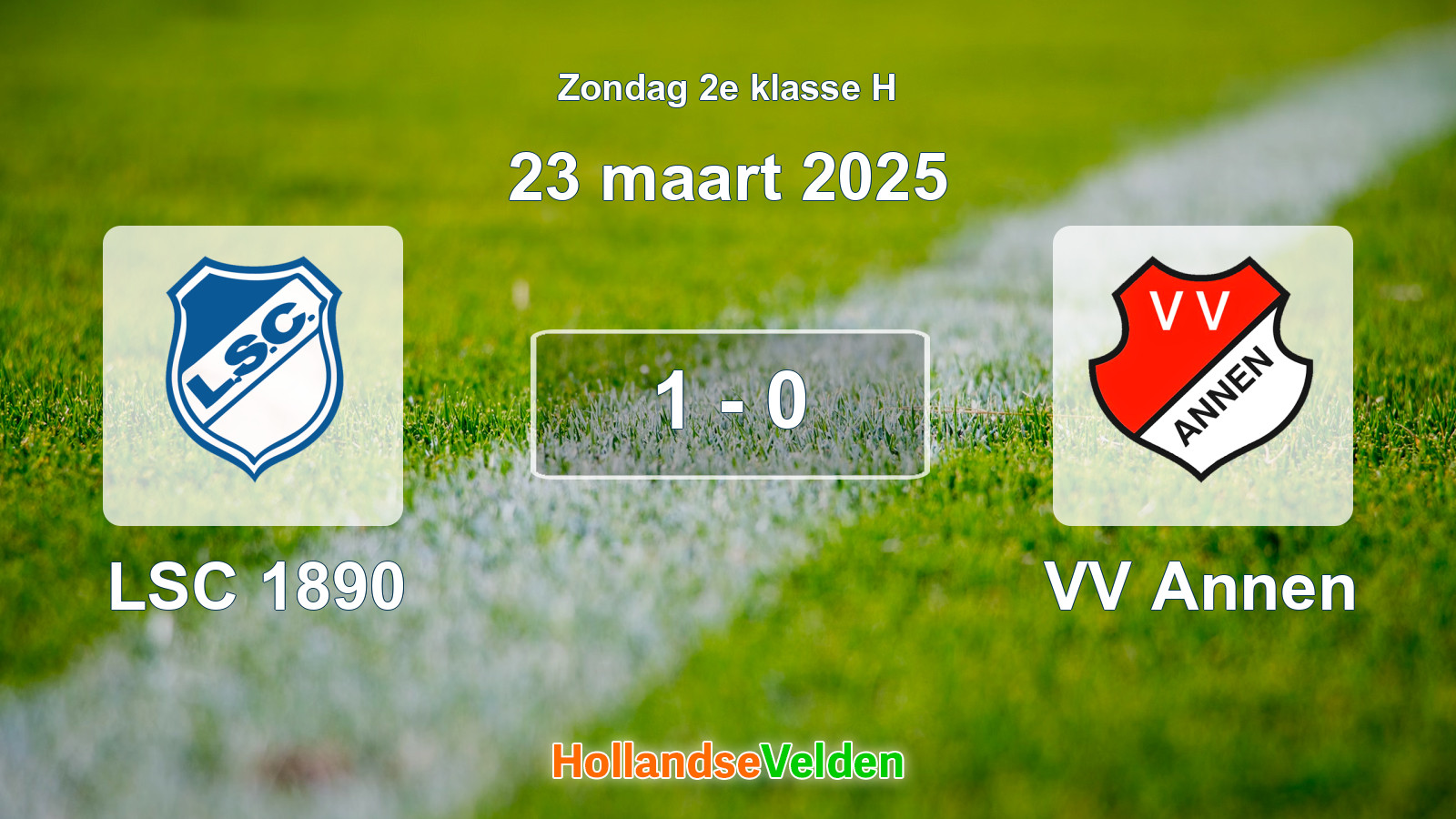 Gespeelde wedstrijd: LSC 1890 - VV Annen 1 - 0 (23 maart 2025)