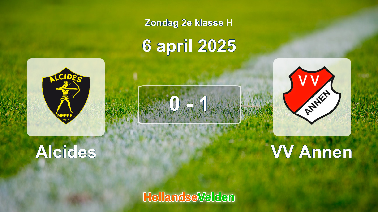 Gespeelde wedstrijd: Alcides - VV Annen 0 - 1 (6 april 2025)