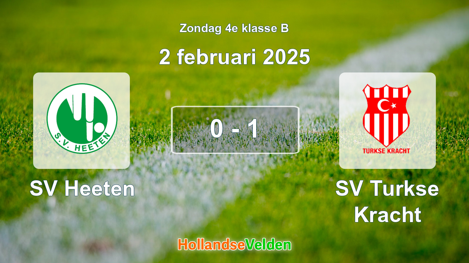 Gespeelde wedstrijd: SV Heeten - SV Turkse Kracht 0 - 1 (2 februari 2025)