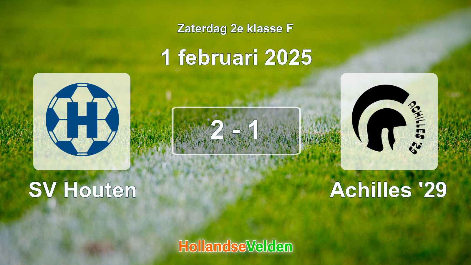 Gespeelde wedstrijd: SV Houten - Achilles '29 2 - 1 (1 februari 2025)