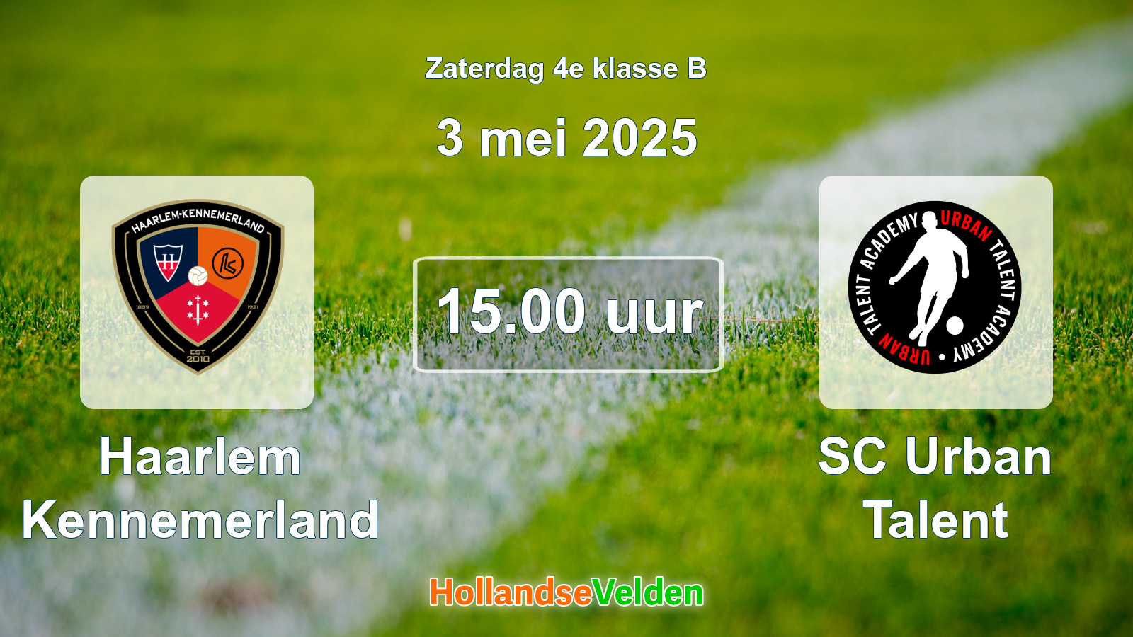 Geplande wedstrijd: Haarlem Kennemerland - SC Urban Talent (3 mei 2025)