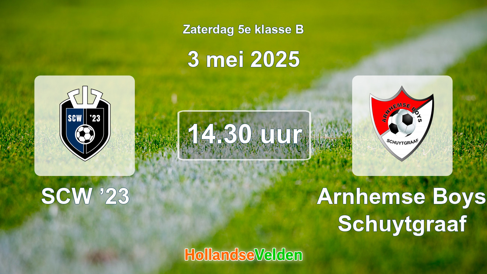 Geplande wedstrijd: SCW ’23 - Arnhemse Boys Schuytgraaf (3 mei 2025)