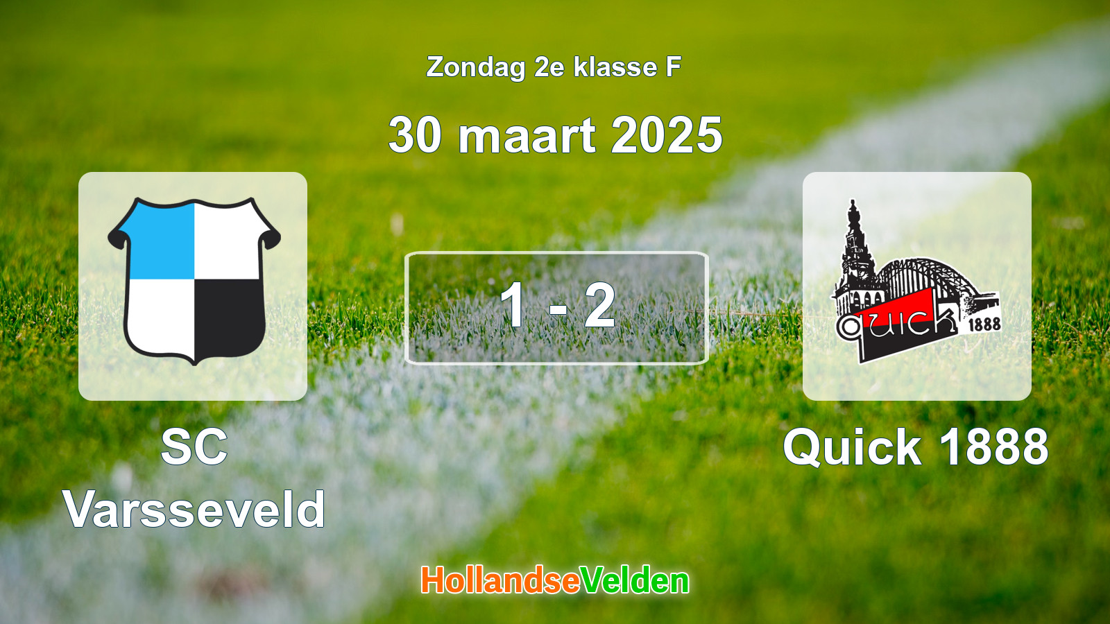 Gespeelde wedstrijd: SC Varsseveld - Quick 1888 1 - 2 (30 maart 2025)