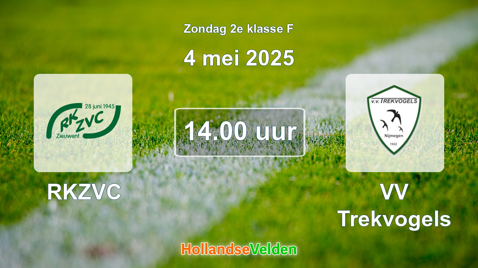Geplande wedstrijd: RKZVC - VV Trekvogels (4 mei 2025)