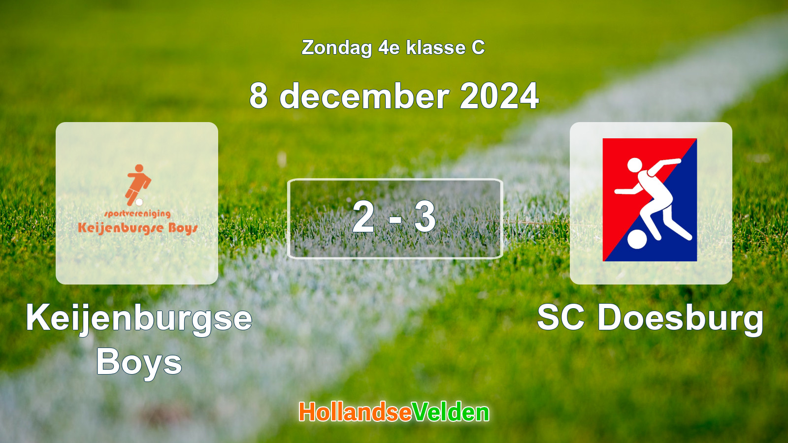 Gespeelde wedstrijd: Keijenburgse Boys - SC Doesburg 2 - 3 (8 december 2024)