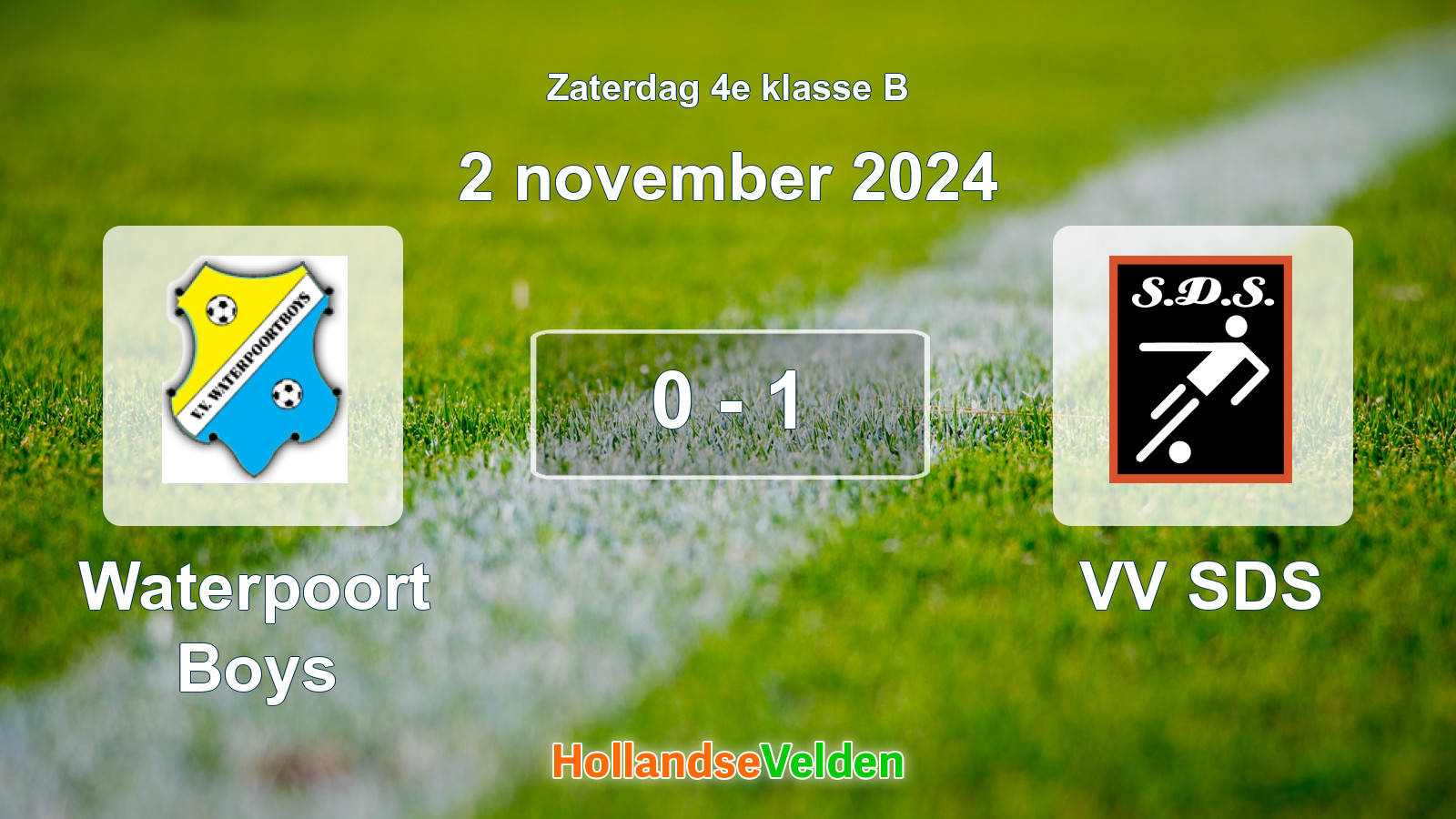 Gespeelde wedstrijd: Waterpoort Boys - VV SDS 0 - 1 (2 november 2024)