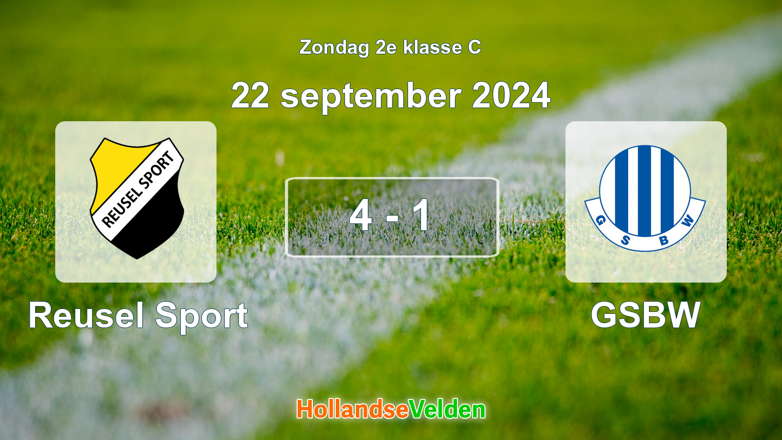 Gespeelde wedstrijd: Reusel Sport - GSBW 4 - 1 (22 september 2024)