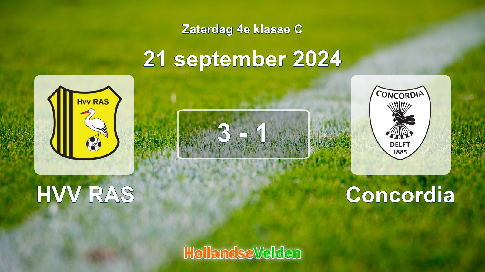 Gespeelde wedstrijd: HVV RAS - Concordia 3 - 1 (21 september 2024)