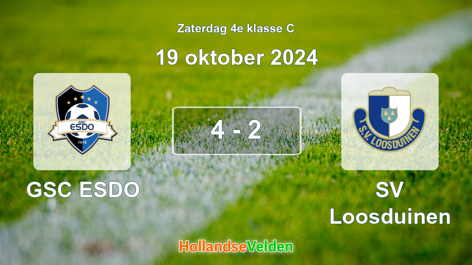 Gespeelde wedstrijd: GSC ESDO - SV Loosduinen 4 - 2 (19 oktober 2024)