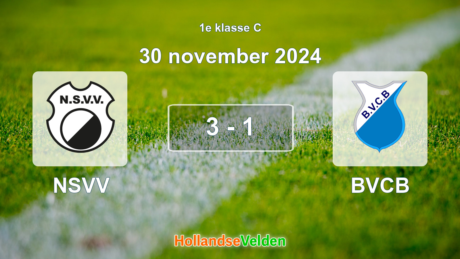 Gespeelde wedstrijd: NSVV - BVCB 3 - 1 (30 november 2024)