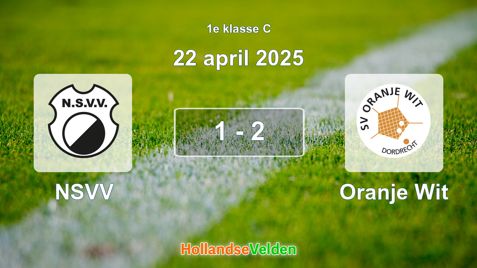 Gespeelde wedstrijd: NSVV - Oranje Wit 1 - 2 (22 april 2025)