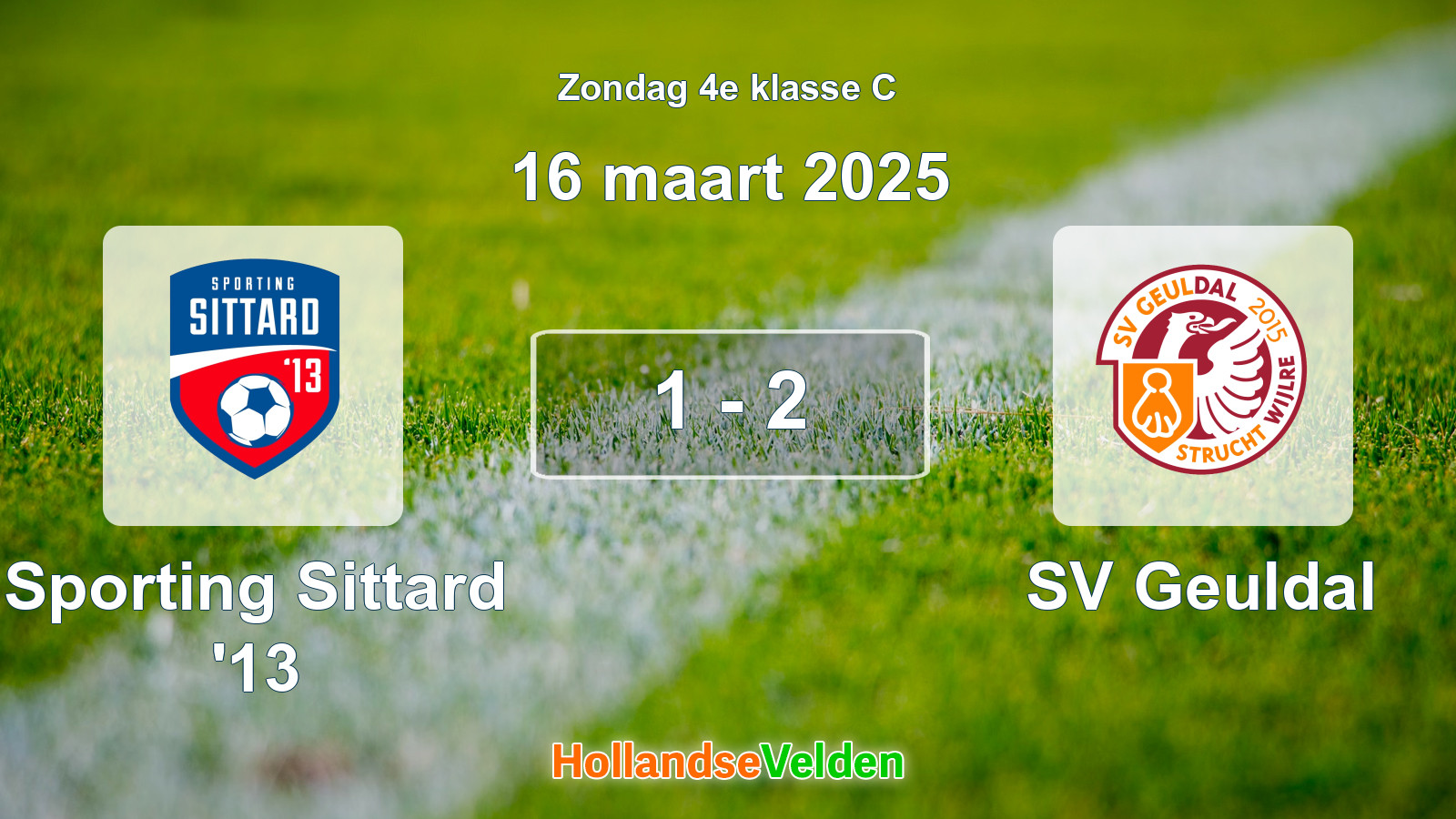 Gespeelde wedstrijd: Sporting Sittard '13 - SV Geuldal 1 - 2 (16 maart 2025)