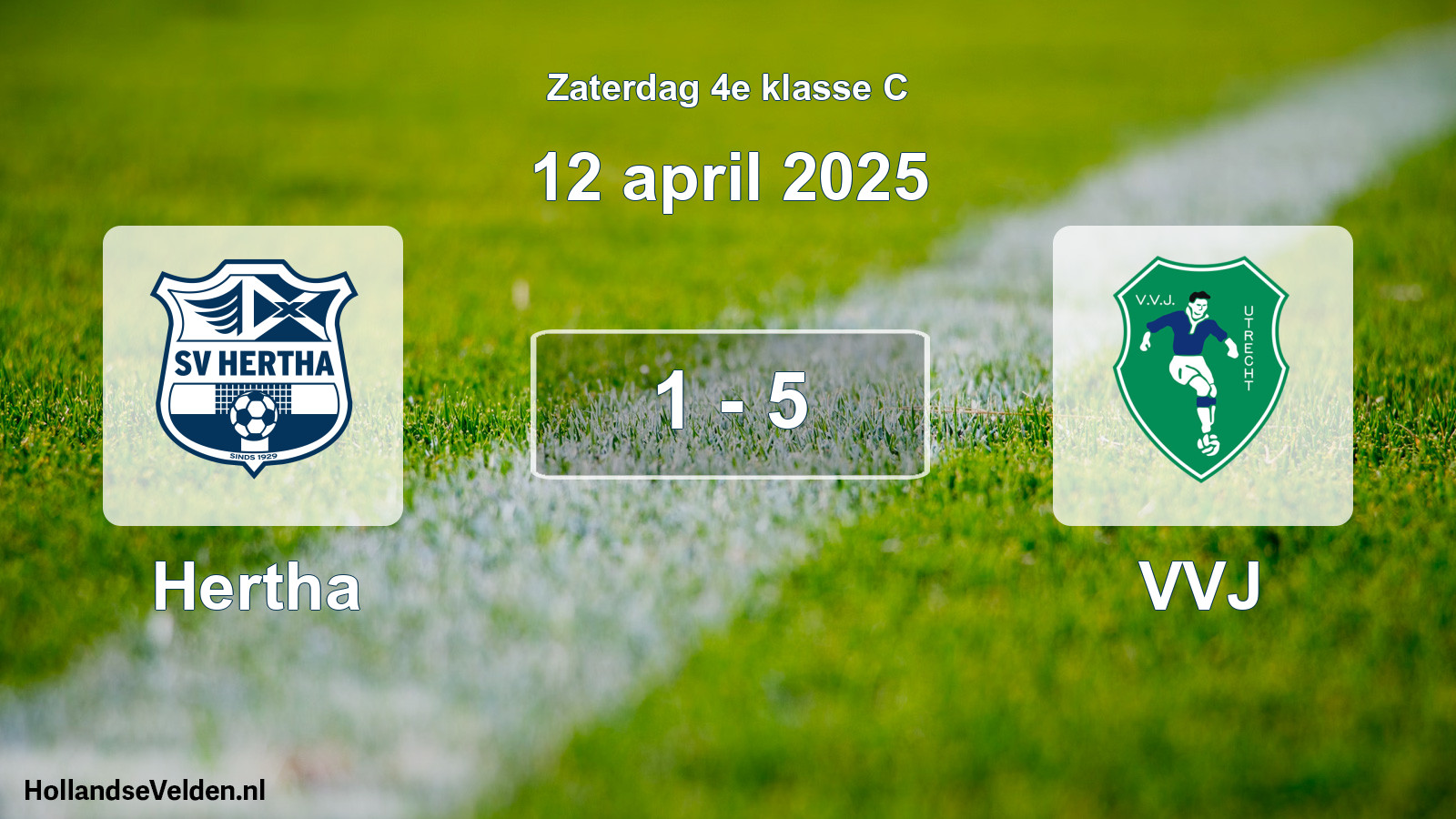 Gespeelde wedstrijd: Hertha - VVJ 1 - 5 (12 april 2025)