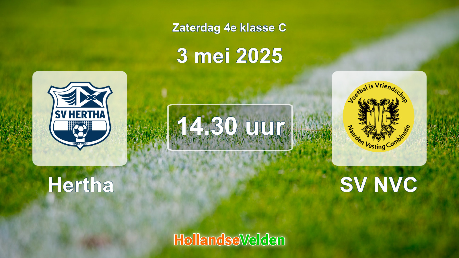 Geplande wedstrijd: Hertha - SV NVC (3 mei 2025)