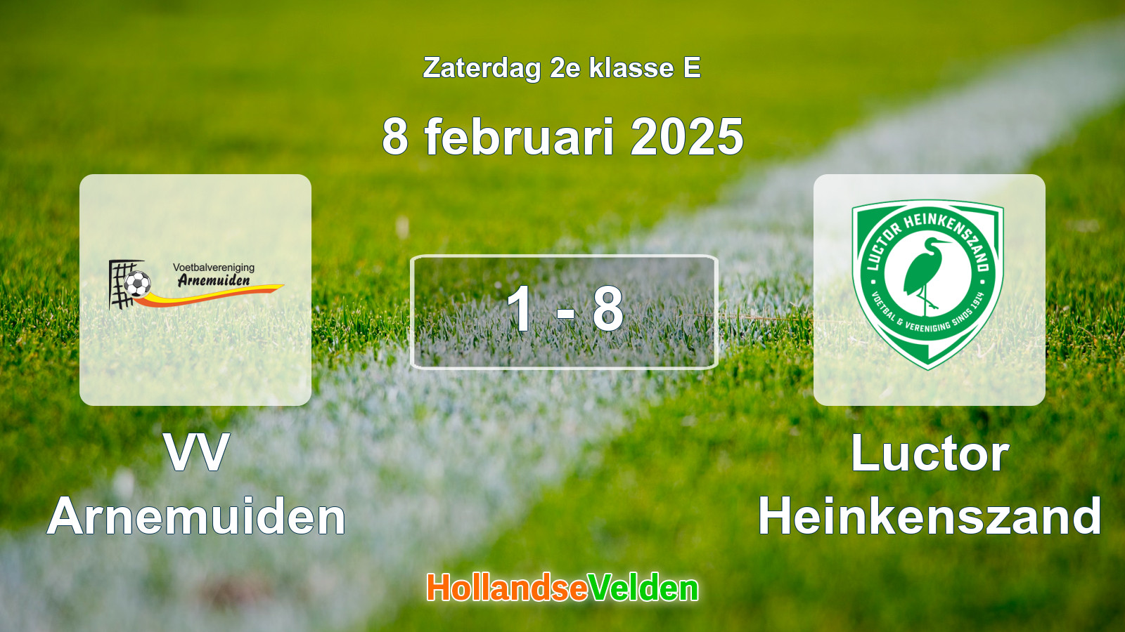 Gespeelde wedstrijd: VV Arnemuiden - Luctor Heinkenszand 1 - 8 (8 februari 2025)