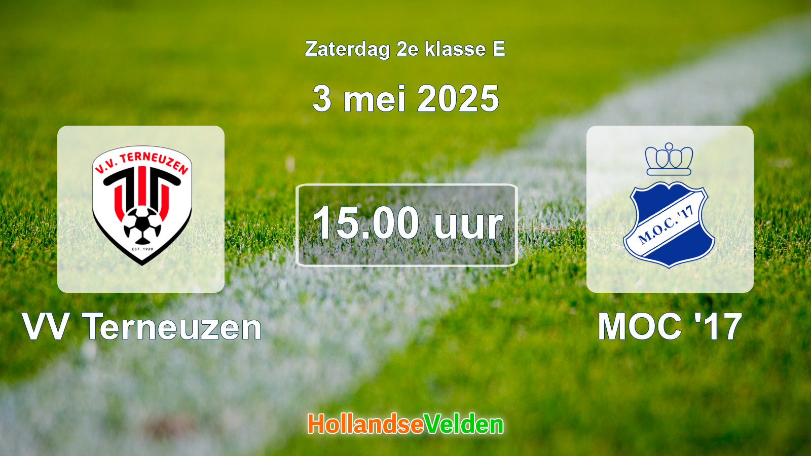 Geplande wedstrijd: VV Terneuzen - MOC '17 (3 mei 2025)