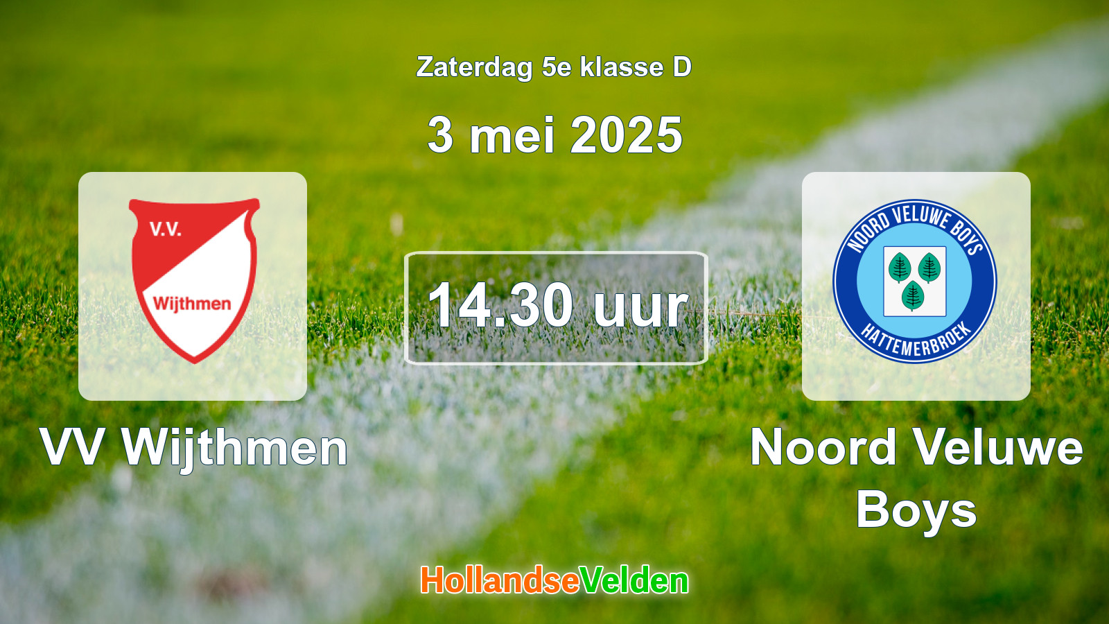 Geplande wedstrijd: VV Wijthmen - Noord Veluwe Boys (3 mei 2025)