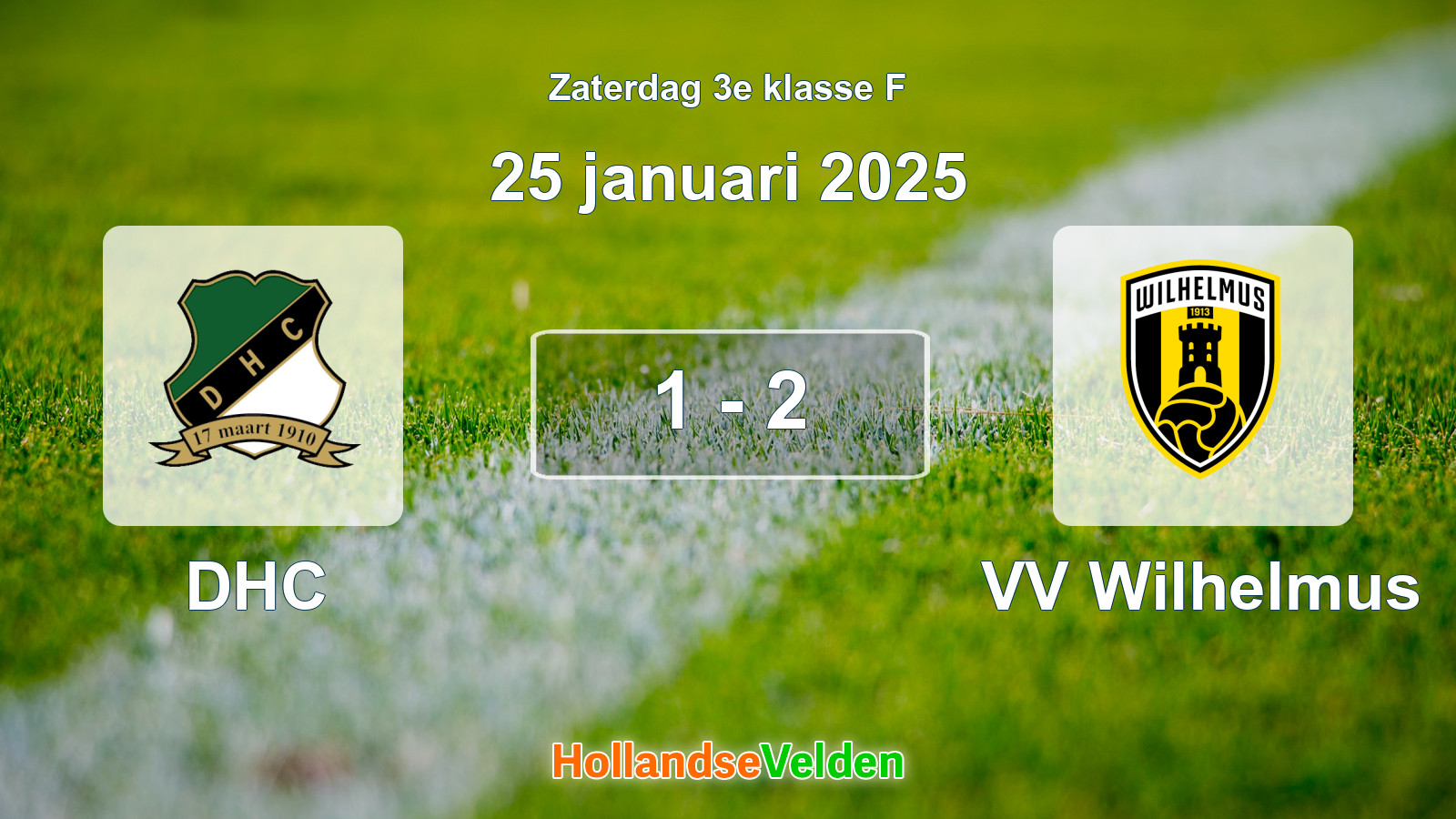 Gespeelde wedstrijd: DHC - VV Wilhelmus 1 - 2 (25 januari 2025)