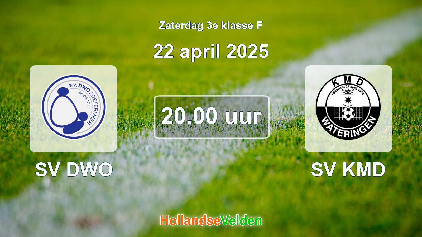 Gespeelde wedstrijd: SV DWO - SV KMD 1 - 4 (22 april 2025)