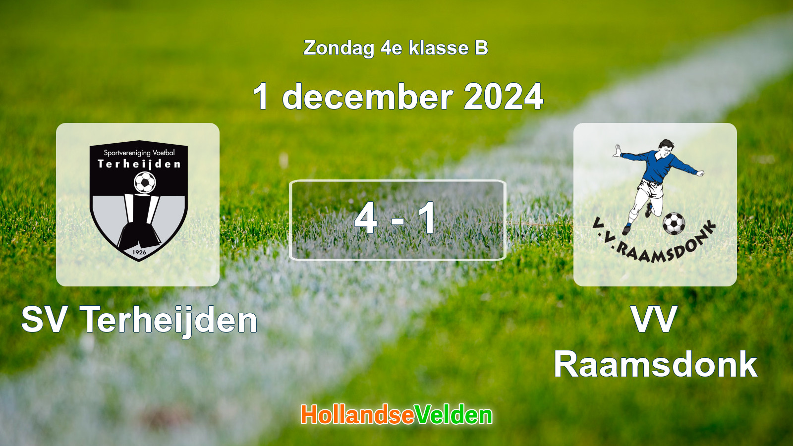 Gespeelde wedstrijd: SV Terheijden - VV Raamsdonk 4 - 1 (1 december 2024)