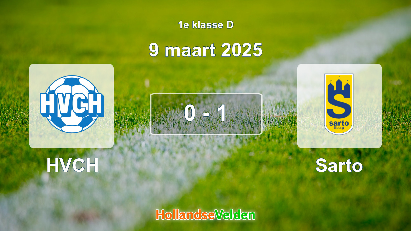 Gespeelde wedstrijd: HVCH - Sarto 0 - 1 (9 maart 2025)