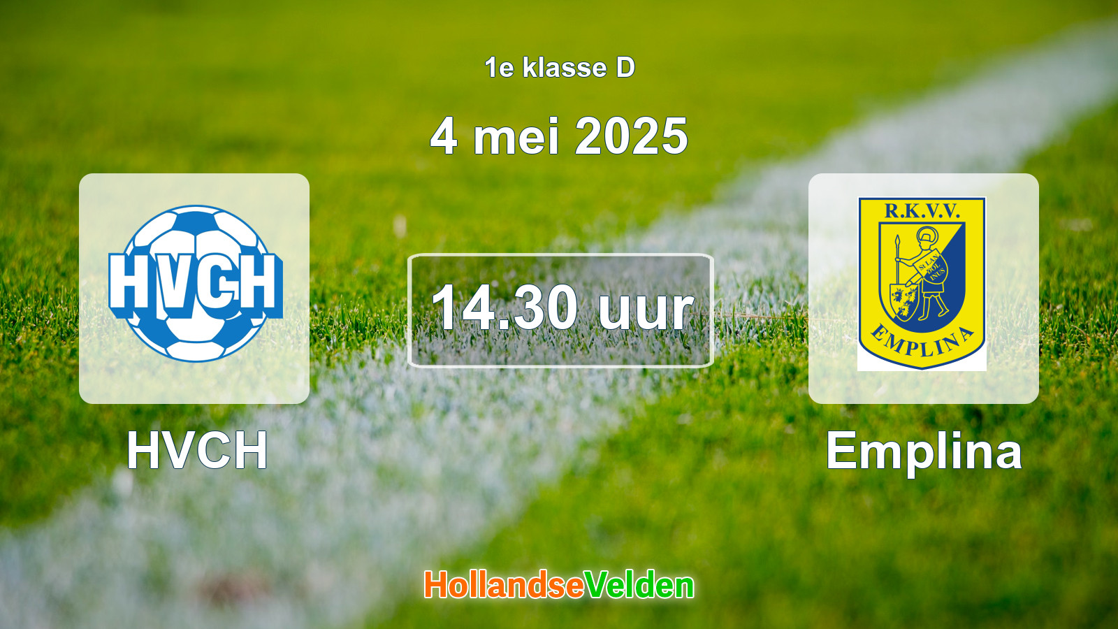 Geplande wedstrijd: HVCH - Emplina (4 mei 2025)