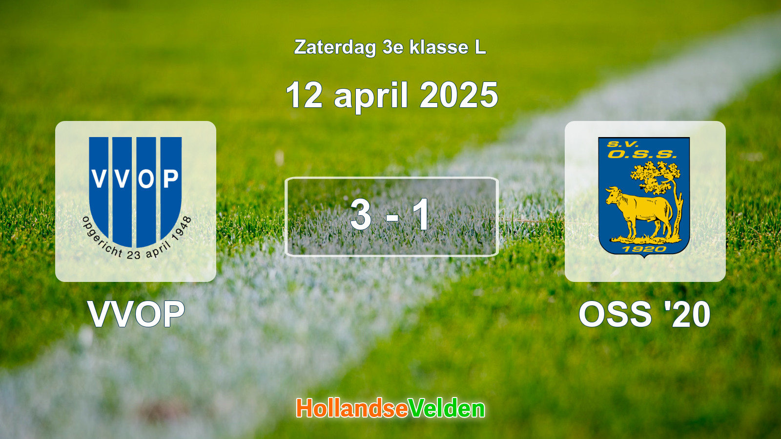 Gespeelde wedstrijd: VVOP - OSS '20 3 - 1 (12 april 2025)