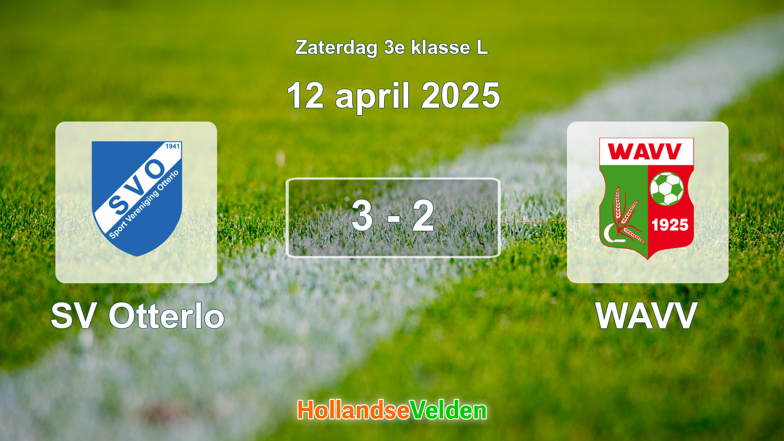 Gespeelde wedstrijd: SV Otterlo - WAVV 3 - 2 (12 april 2025)