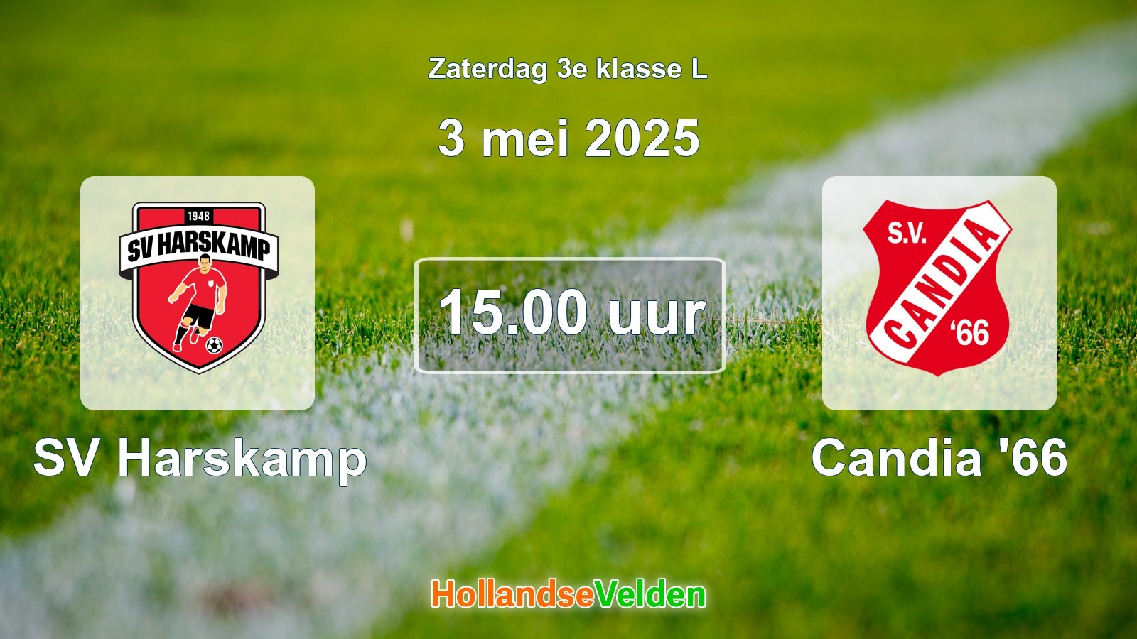 Geplande wedstrijd: SV Harskamp - Candia '66 (3 mei 2025)