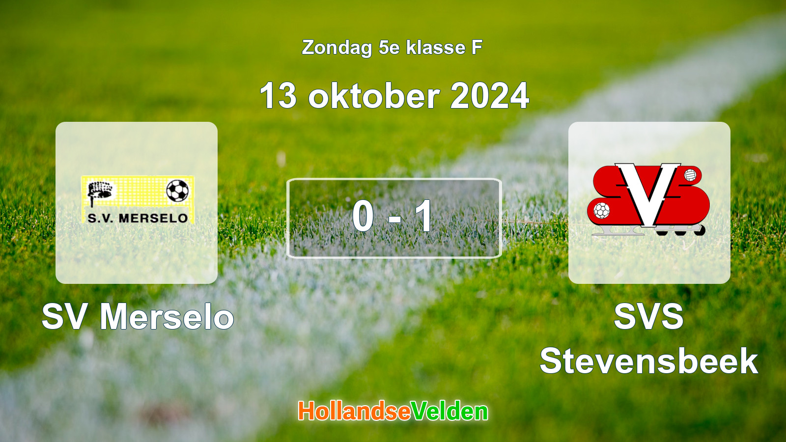 Gespeelde wedstrijd: SV Merselo - SVS Stevensbeek 0 - 1 (13 oktober 2024)