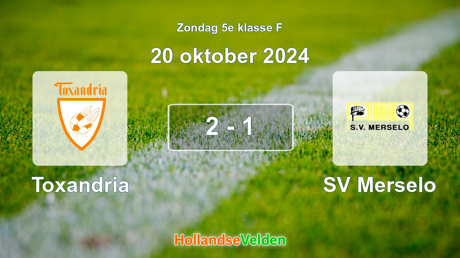 Gespeelde wedstrijd: Toxandria - SV Merselo 2 - 1 (20 oktober 2024)