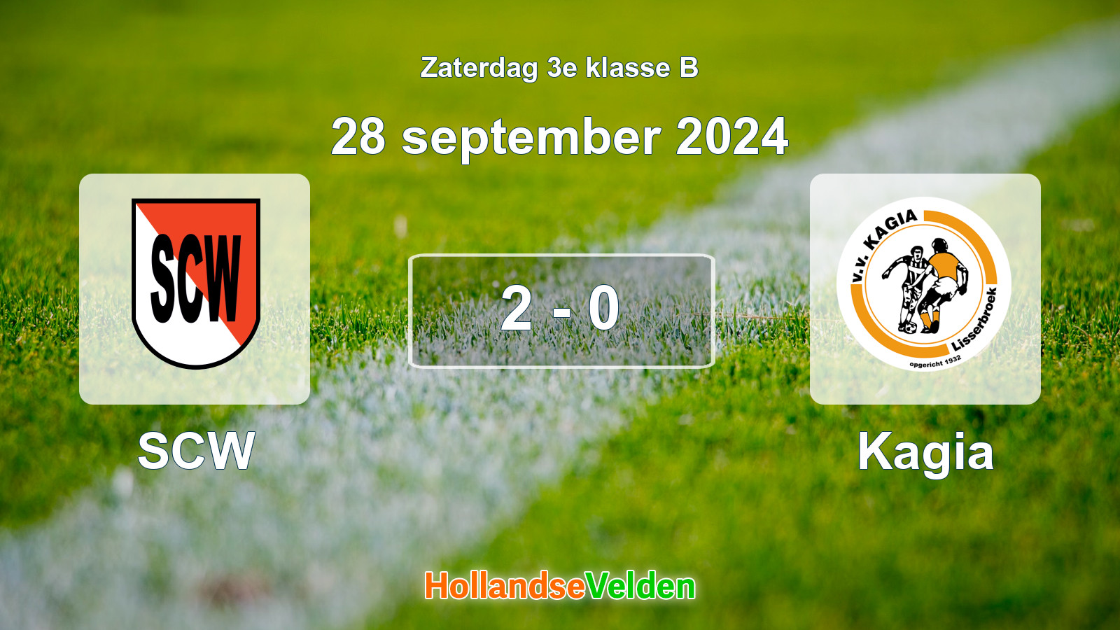 Gespeelde wedstrijd: SCW - Kagia 2 - 0 (28 september 2024)