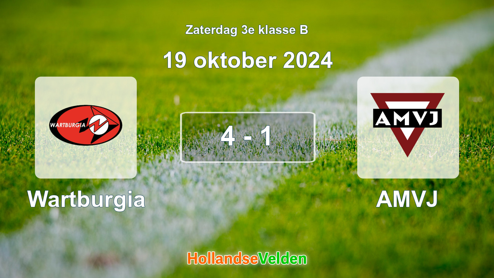 Gespeelde wedstrijd: Wartburgia - AMVJ 4 - 1 (19 oktober 2024)