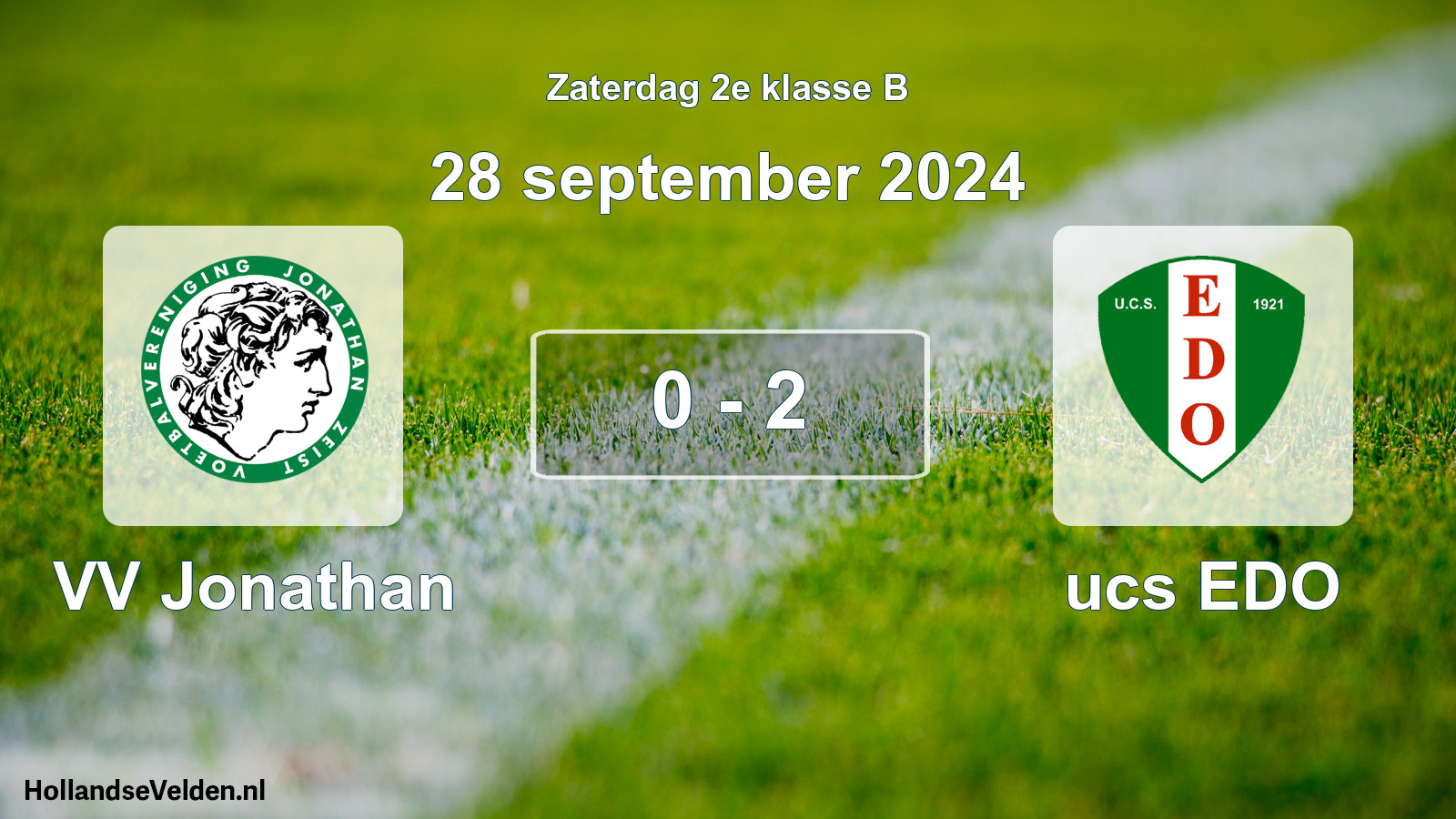 Gespeelde wedstrijd: VV Jonathan - ucs EDO 0 - 2 (28 september 2024)