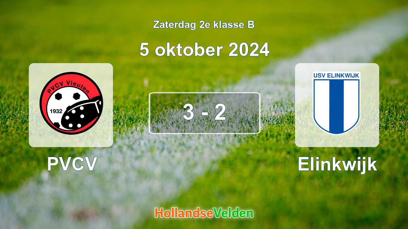 Gespeelde wedstrijd: PVCV - Elinkwijk 3 - 2 (5 oktober 2024)