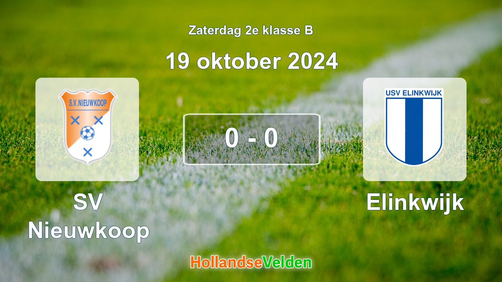 Gespeelde wedstrijd: SV Nieuwkoop - Elinkwijk 0 - 0 (19 oktober 2024)