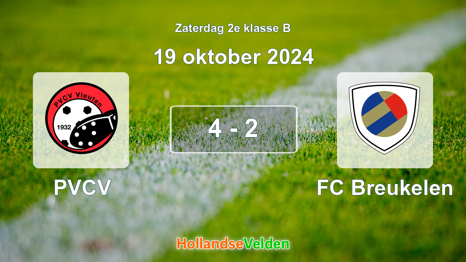 Gespeelde wedstrijd: PVCV - FC Breukelen 4 - 2 (19 oktober 2024)